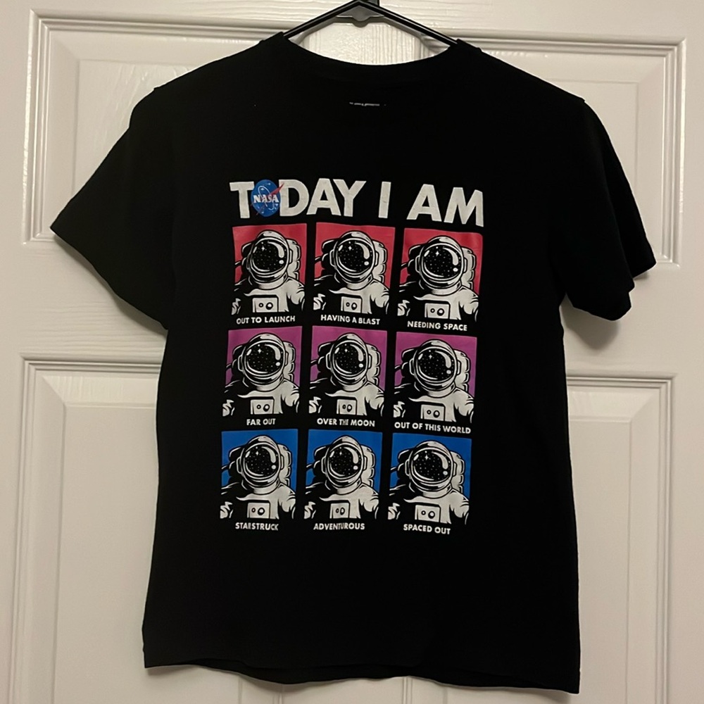 Black, NASA tee. Medium.